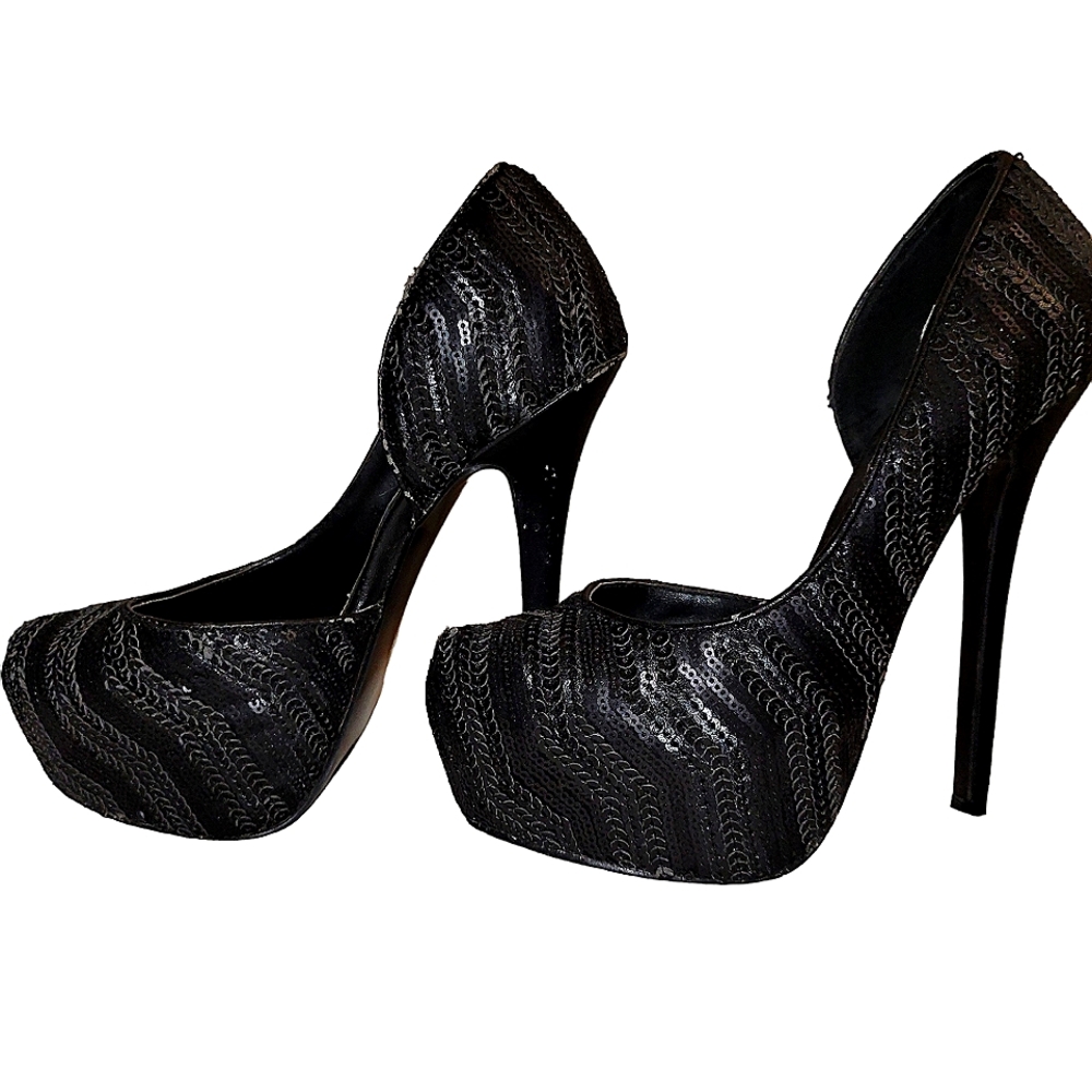 Sequined Steve Madden Platfotm Stilletto Heels